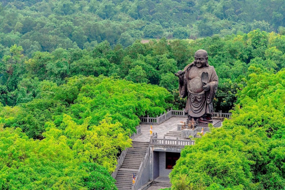Visitors often come here to pray for a better future and to pay homage to Maitreya's promise of universal compassion